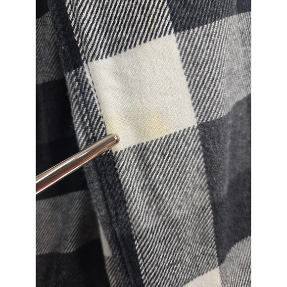 Duluth Trading Co Flapjack Fleece-Lined Shirt Jacket Black White Plaid Men's XL - Picture 11 of 12